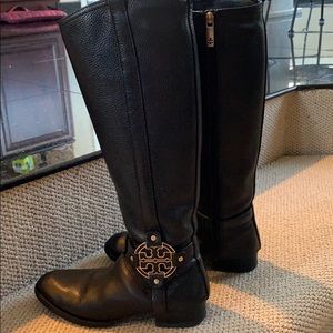 Tory Burch Amanda Leather Riding Boots